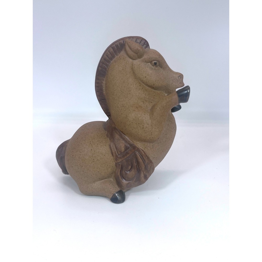 Horse Statue Handmade Tea Pet Home Decoration Yixing Zisha Tea Play 4-5"